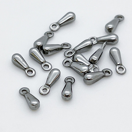 Подвеска Капля, сталь, размер 7,5*2,5 мм, цена за 10 шт