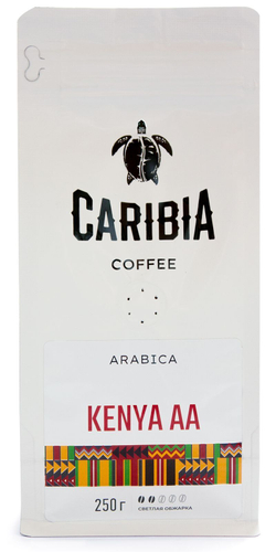 Кофе CARIBIA Arabica Kenia зерно, 250г