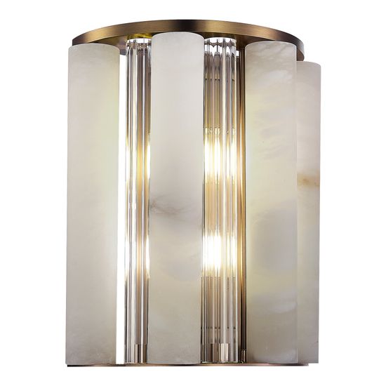 SL1516.301.02 Светильник настенный ST-Luce Бронза, Прозрачный/Белый алебастр G9 2*5W DELIGHT