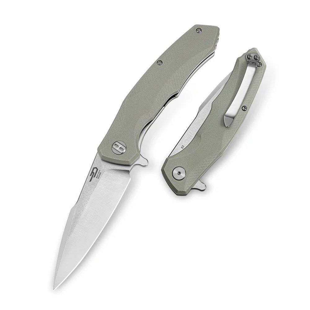 Нож складной Bestech Warwolf сталь D2, рукоять G10 бежевая