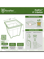 Ведро PotPro 8" высокое квадратное 2 GAL (7,5 л)