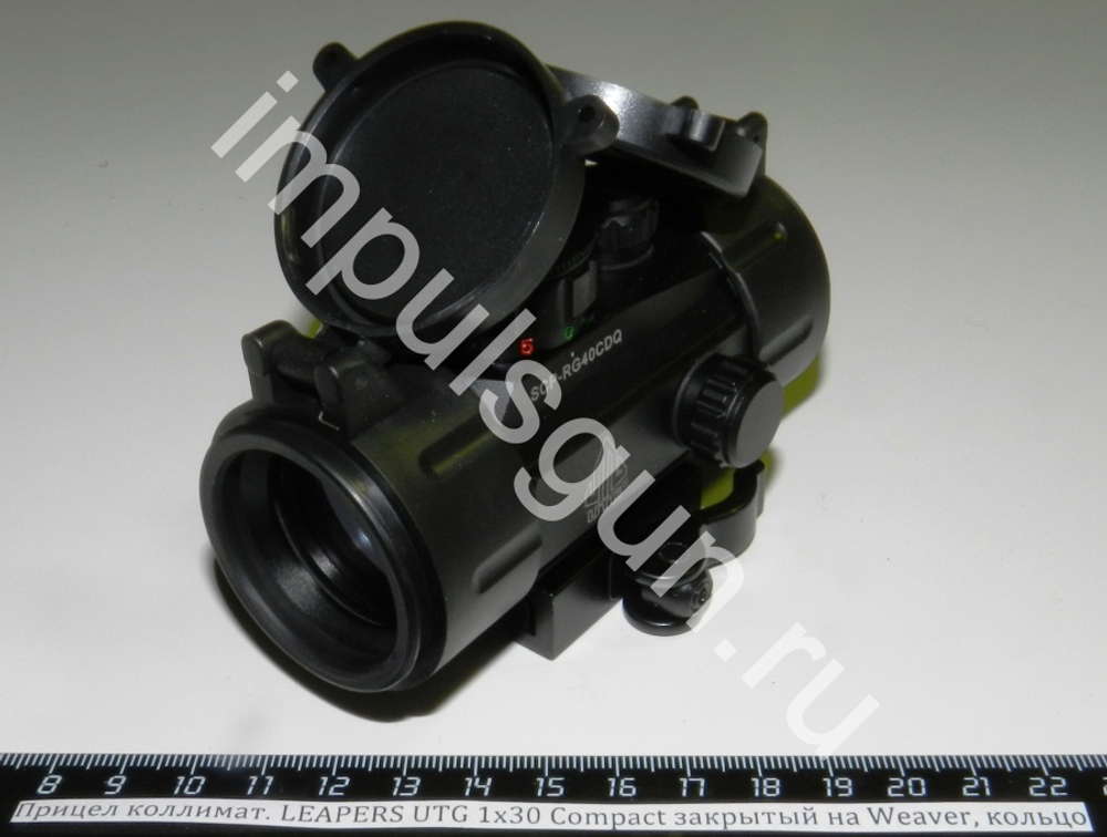 Коллиматорный прицел LEAPERS UTG 1х30 Compact закрытый на Weaver, круг с точкой SCP-RG40CDQ