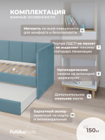 Диван - кровать 200х90 см Stitch ткань Микровелюр