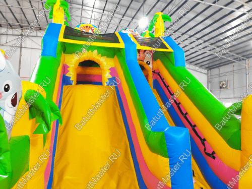Коммерческий надувной батут "Звериная команда" 8*3,5*5 м