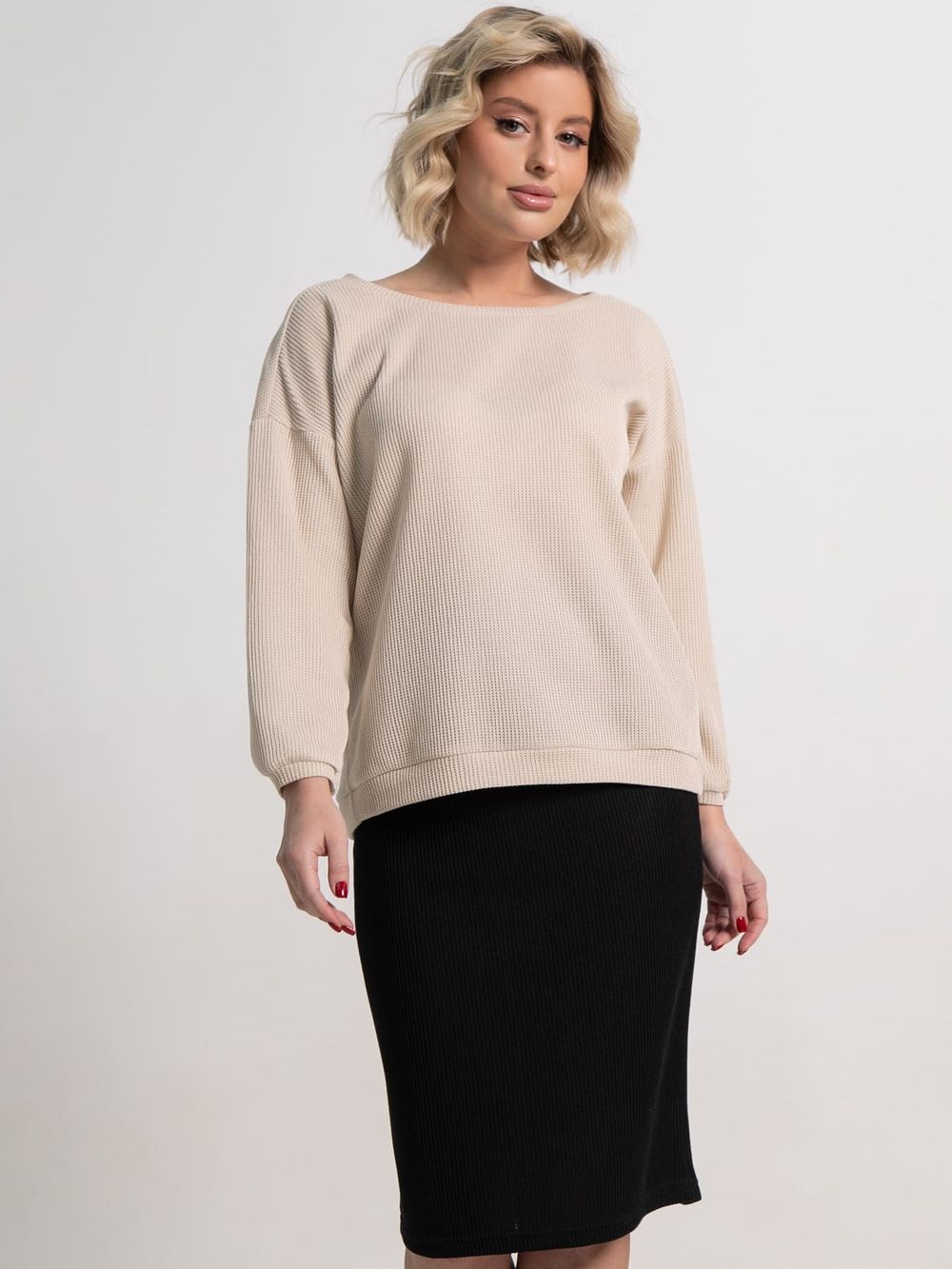 Костюм с юбкой Совершенство форм (бежево-черный) К15293-10М LT Collection