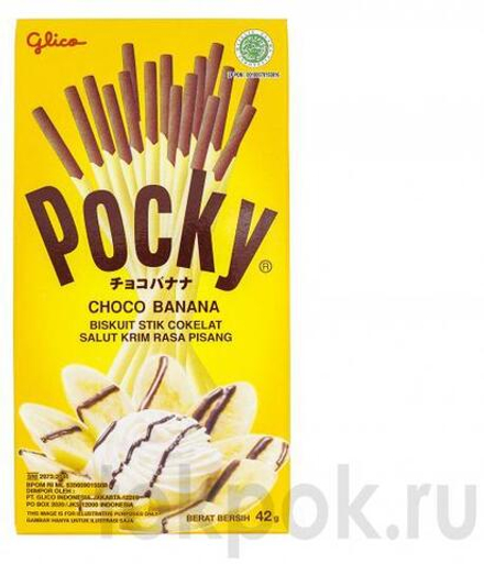 Бисквитные палочки с шоколадно-банановым вкусом Pocky, 42 гр