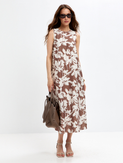 Trends Brands Base Платье Жен 09_04_dr787SS_brown_print Молочный