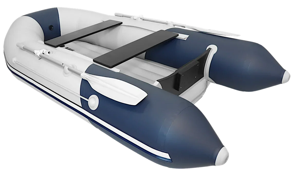 Лодка ПВХ Мастер Лодок Таймень NX2800НДНД "Комби" Св.Серый / Синий