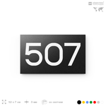 Номер на дверь 507, табличка на дверь для офиса, квартиры, кабинета, аудитории, склада, черная 120х70 мм, Айдентика Технолоджи