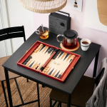 Стол и 2 барных стула - SANDSBERG IKEA /САНДСБЕРГ ИКЕА, 67х67х90 см, черный/коричневый