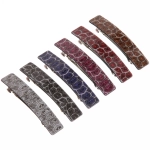 Заколка автомат «Lady Collection - Тара», прямоуг., 6 цветов, 8,5*1,5см (Кокетка)