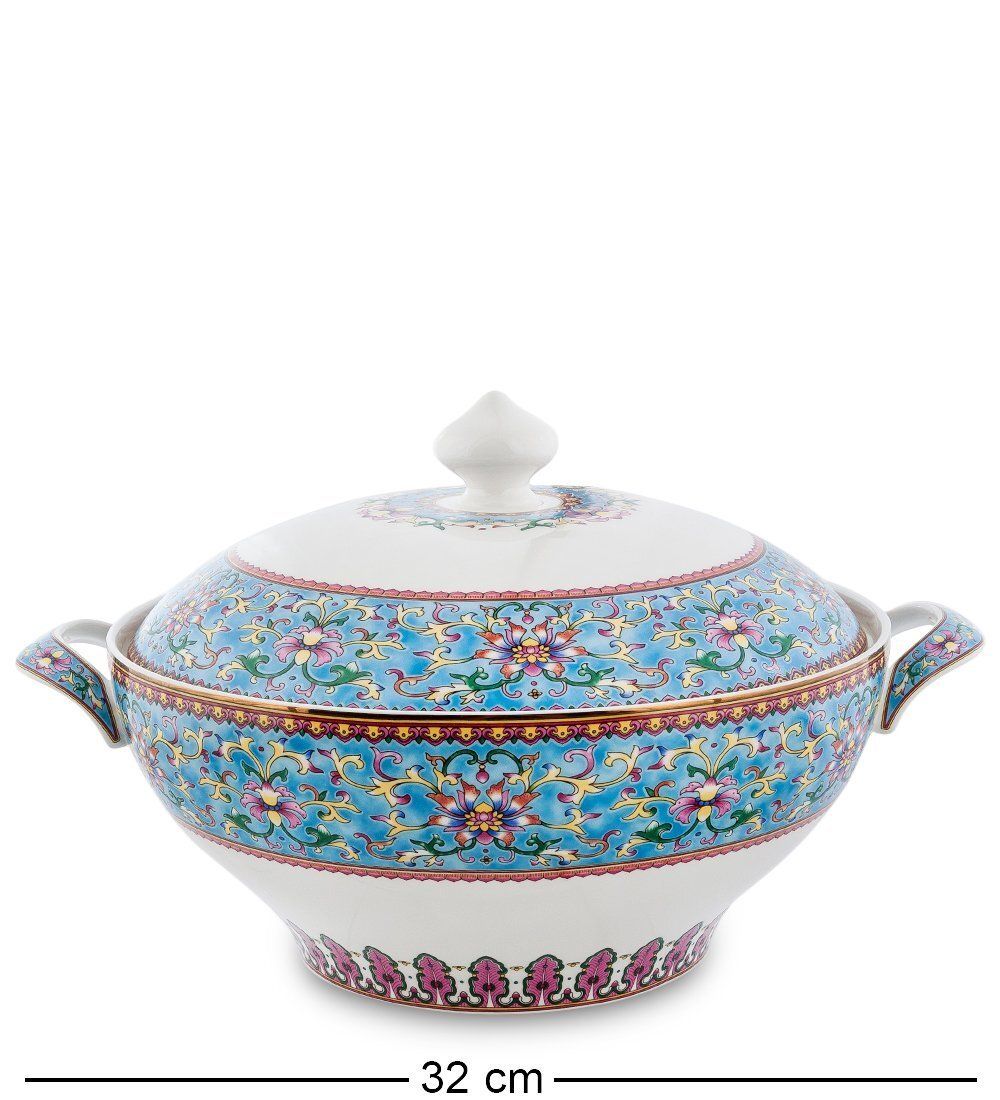 Pavone JK-174 Столовый сервиз 27 пр. на 6 перс. «Арабески» (Arabesca Blue  )