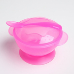 3278990 Набор детской посуды, 3 предмета: миска на присоске 330 мл, крышка, ложка, от 5 мес., ц