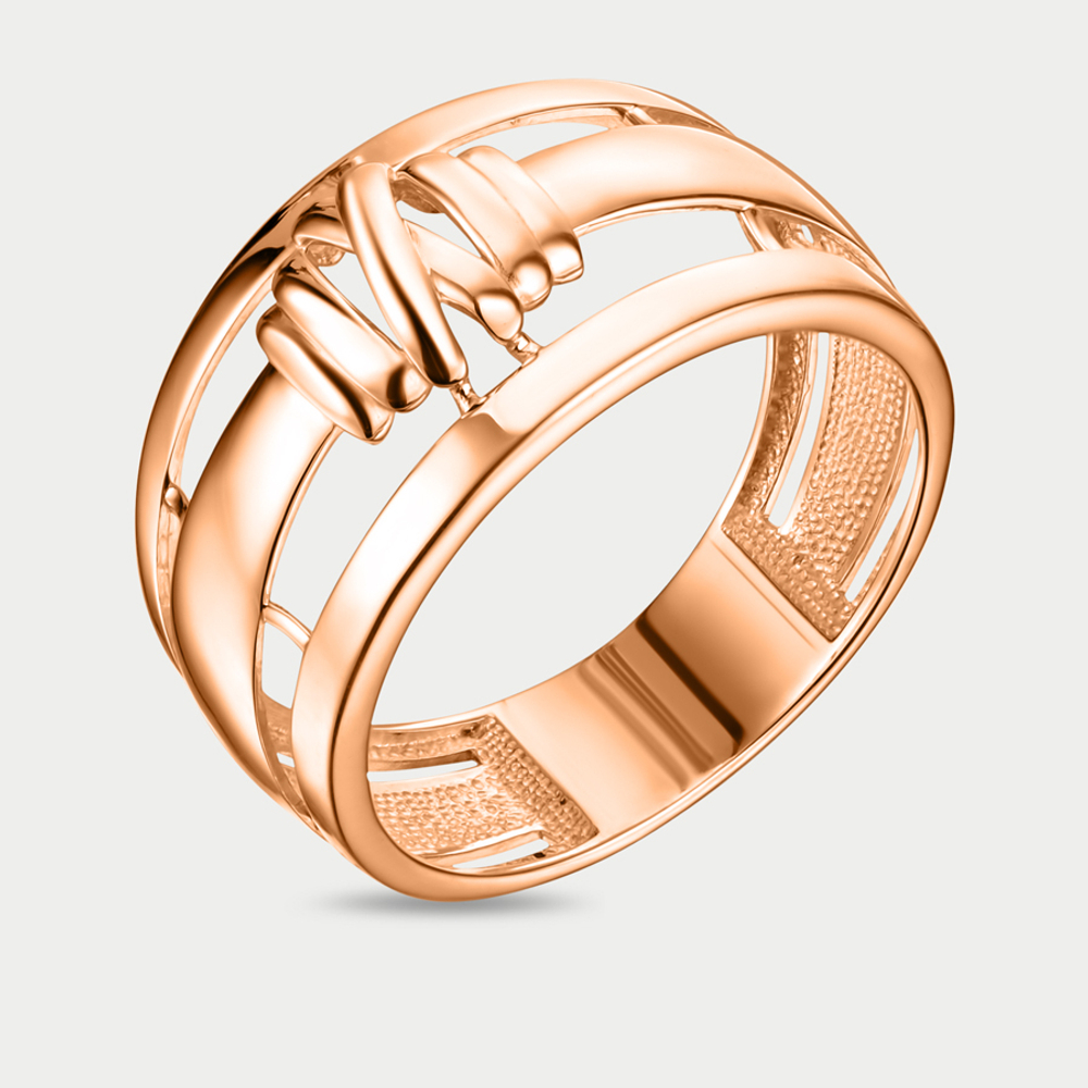 Кольцо женское из розового золота 585 пробы без вставки (арт. 026771-1000)