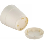 Горшок для цветов пластиковый 4л d-20см «Villa de Fiori» с фиксируемым поддоном, белоснежный жасмин