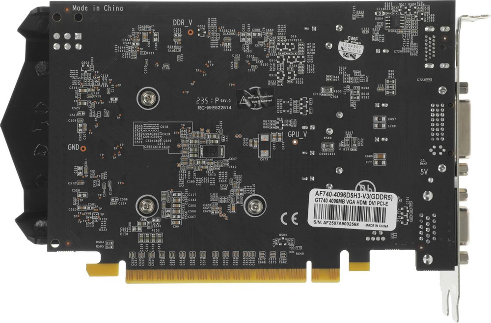 Видеокарта AFOX NVIDIA  GeForce GT 740 AF740-4096D5H3-V3 4ГБ GDDR5, Ret