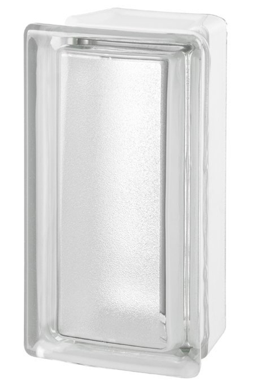 Стеклоблок половинка бесцветный Арктик для радиусных стен Vitrablok Allbend 19х9х8см.