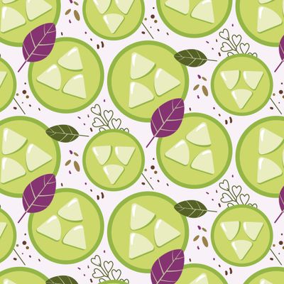 Салат с огурцом и зеленью