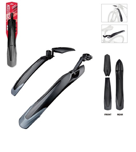 Крылья EVOLUTION MTB 26-29", комплект передне/заднее, крепеж: переднее двусоставное в шток вилки, за