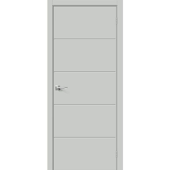Купить Межкомнатная дверь ПЭТ Граффити-2.Д.П Grey Silk глухая