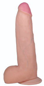 Фаллоимитатор HUMAN FORM с подошвой-присоской - 22 см. (Цвет: телесный)