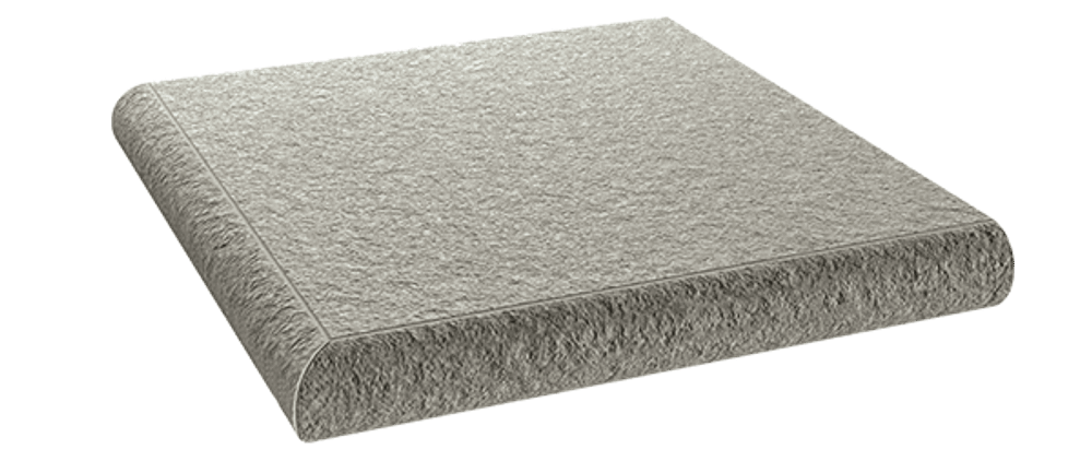 Колизеум Керамогранит Кортина серый  Ступень Угловая Луна 32,5*32,5