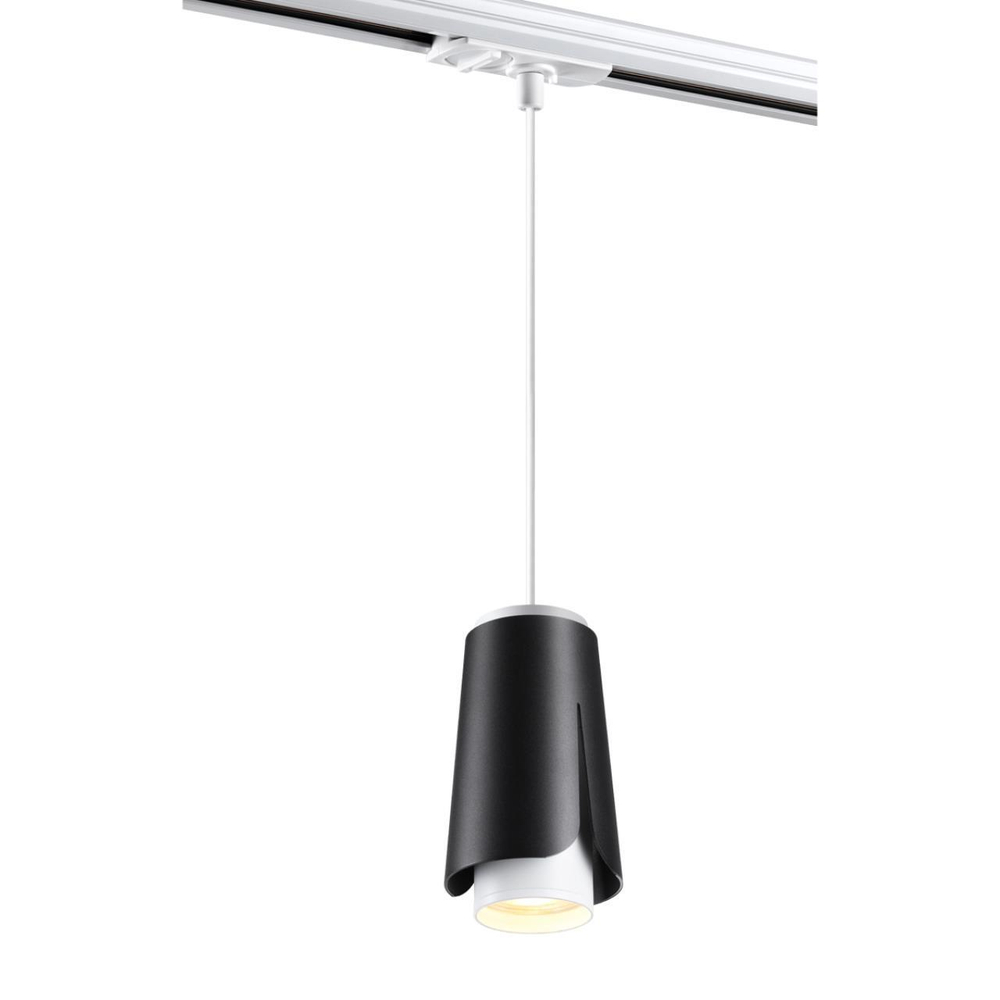 370834 PORT NT22 243 черный Светильник трековый однофазный трехжильный, провод 1м IP20 GU10 9W 220V TULIP