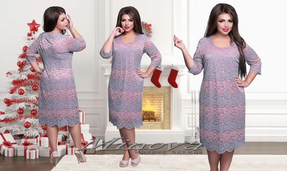 Платье 00180б-розовый Minova