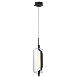 5003/10L L-VISION ODL23 391 черный матовый/прозрачный/стекло Подвес LED 10W 3000K KAVIA