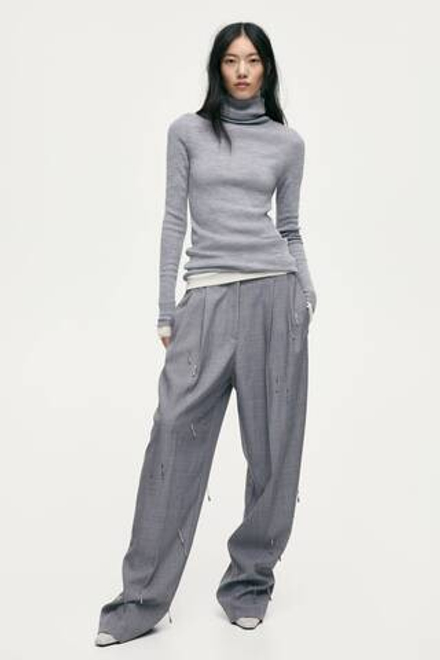 H&M Водолазка из мериносовой шерсти, серый