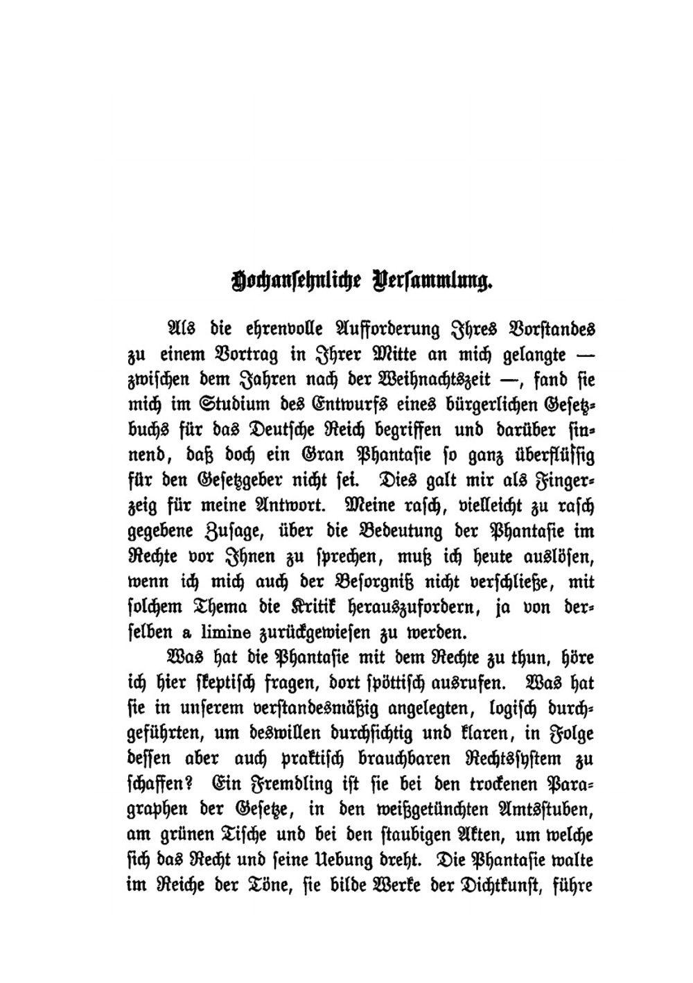 Die Phantasie Im Rechte. Vortrag Vor Der Juristischenistischen Gesellschaft in Wien, 21. März 1894 | Heinrich Dernburg