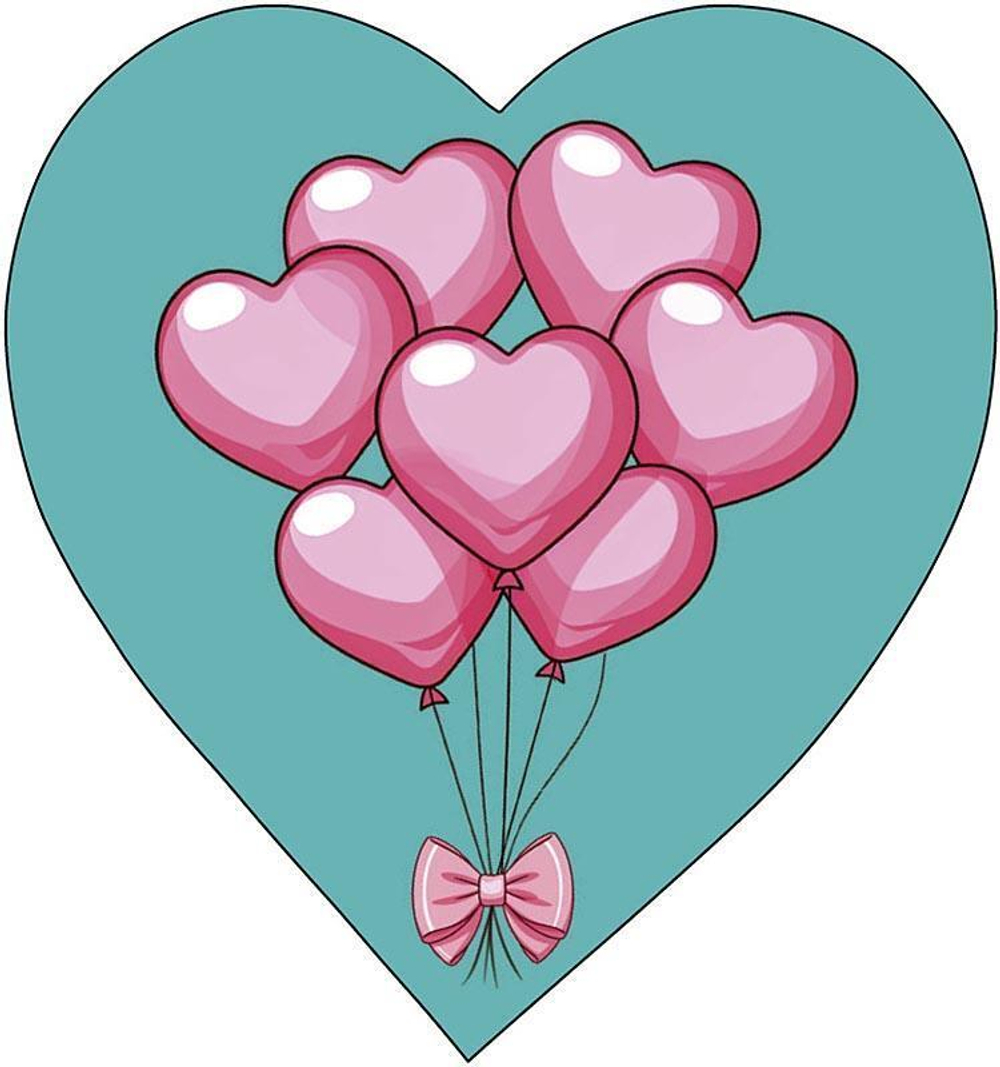 Открытка 60*60мм. "Шарики" (АртДизайн)