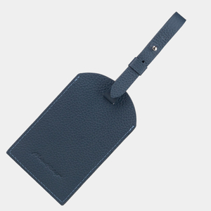 Багажная бирка из кожи теленка, синего цвета