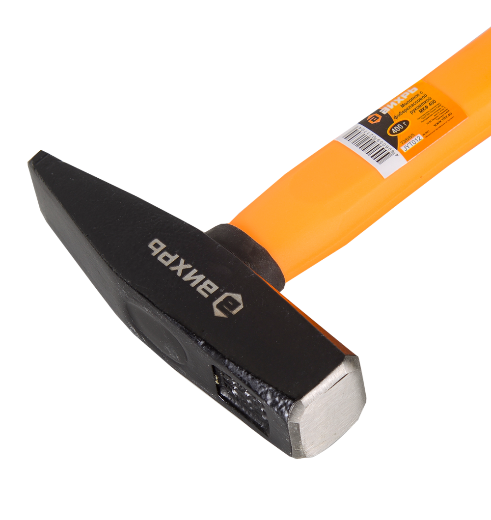 Молоток 400гр. Квадратный боёк, фиберглассовая двухкомпонентная ручка, Вихрь