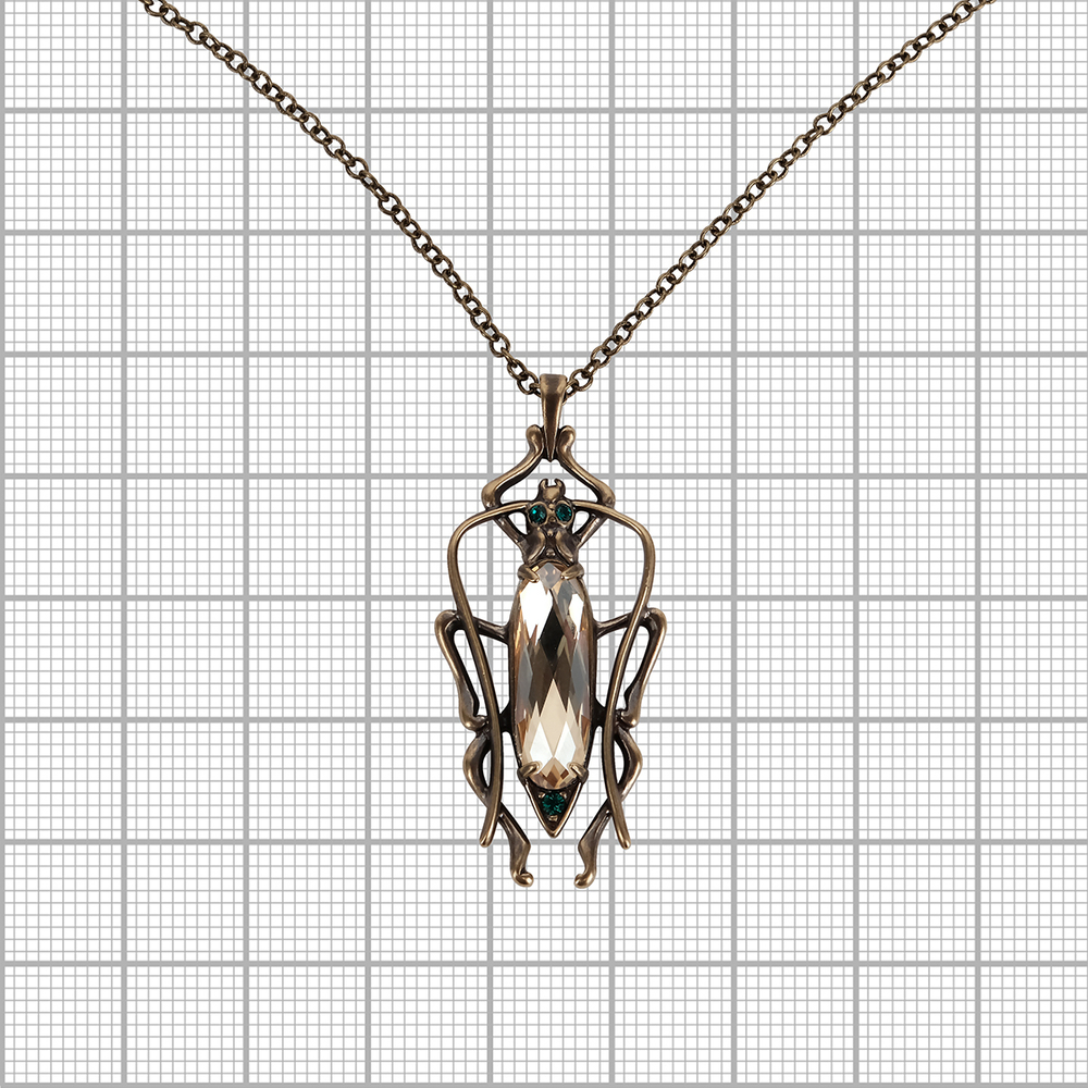 "Торвальд Aurora" подвеска в бронзовом покрытии из коллекции "Модерн" от Jenavi с замком карабин