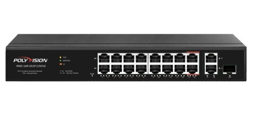 PND-16P-2G1F(150W) 18-портовый неуправляемый PoE-коммутатор