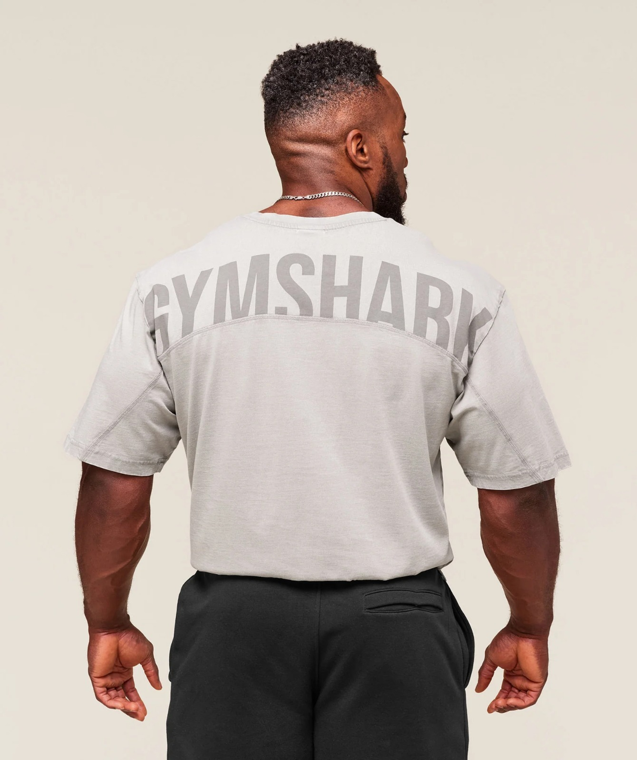 Футболка GYMSHARK Power Washed T-Shirt Smokey Grey