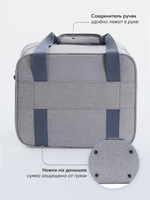 Сумка дорожная для ручной клади Pobedabags Премиум 36 х 30 х 27 серый