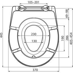 Сиденье A606 для унитаза универсальное со съемным вкладышем, дюропласт