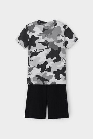 пижама  для мальчика  К 1614/камуфляж с динозаврами,черный