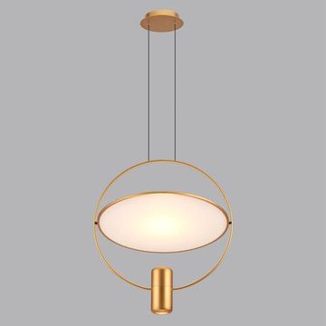 7028/2L HIGHTECH ODL25 285 золото/белый матовый/ металл/акрил Подвесной светильник золот. поворотный 150° IP20 LED GU10 2*7W ORBITE