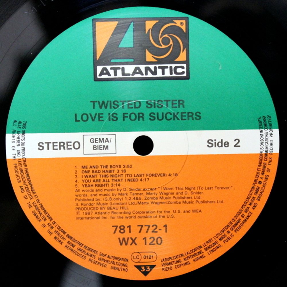 Twisted Sister / Love Is For Suckers (LP)