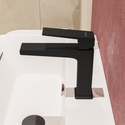 Смеситель для раковины STWORKI Нюборг S37010BK матовый черный