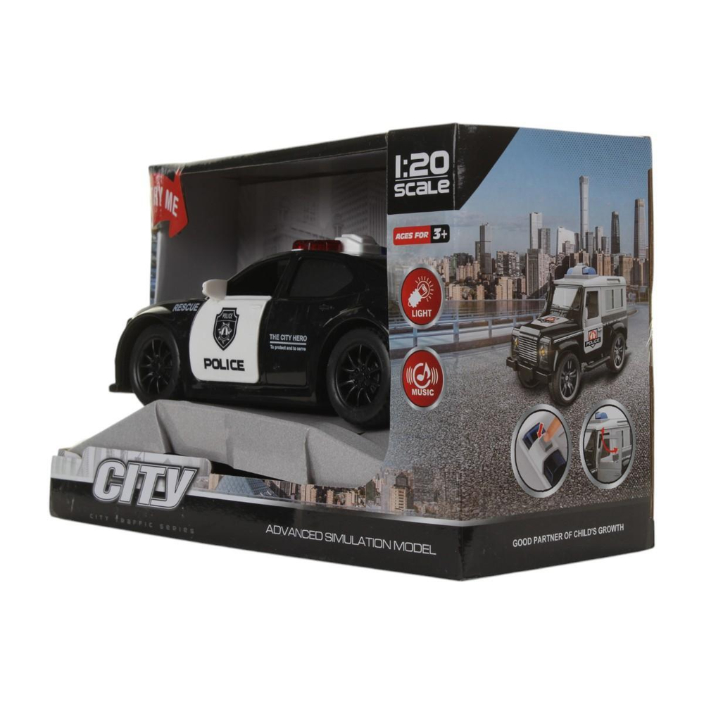 Полицейская машина ин. со светом и звуком, коробка 661-016D