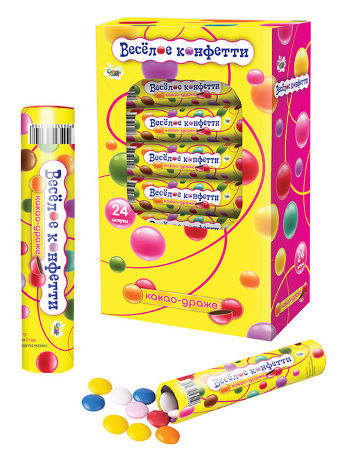 Какао-драже "Весёлое конфетти" 12*24 12 г