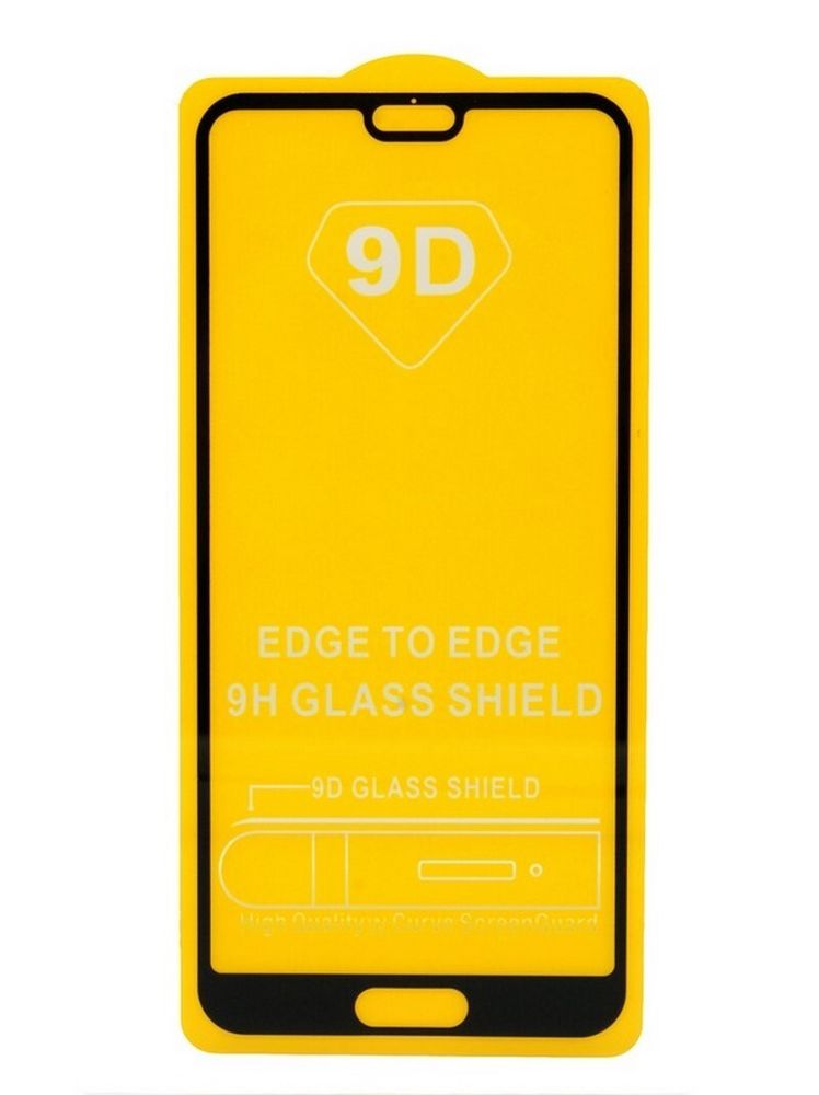 Защитное стекло Huawei P20 (черный) 9D тех.упаковка