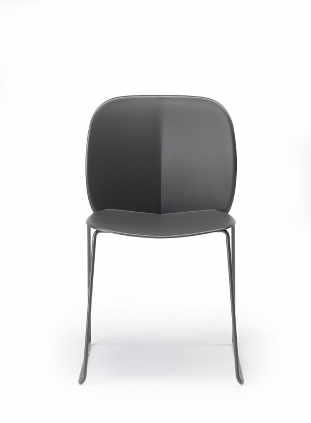 Стул пластиковый на полозьях Scab Design Mentha Go Green, антрацит