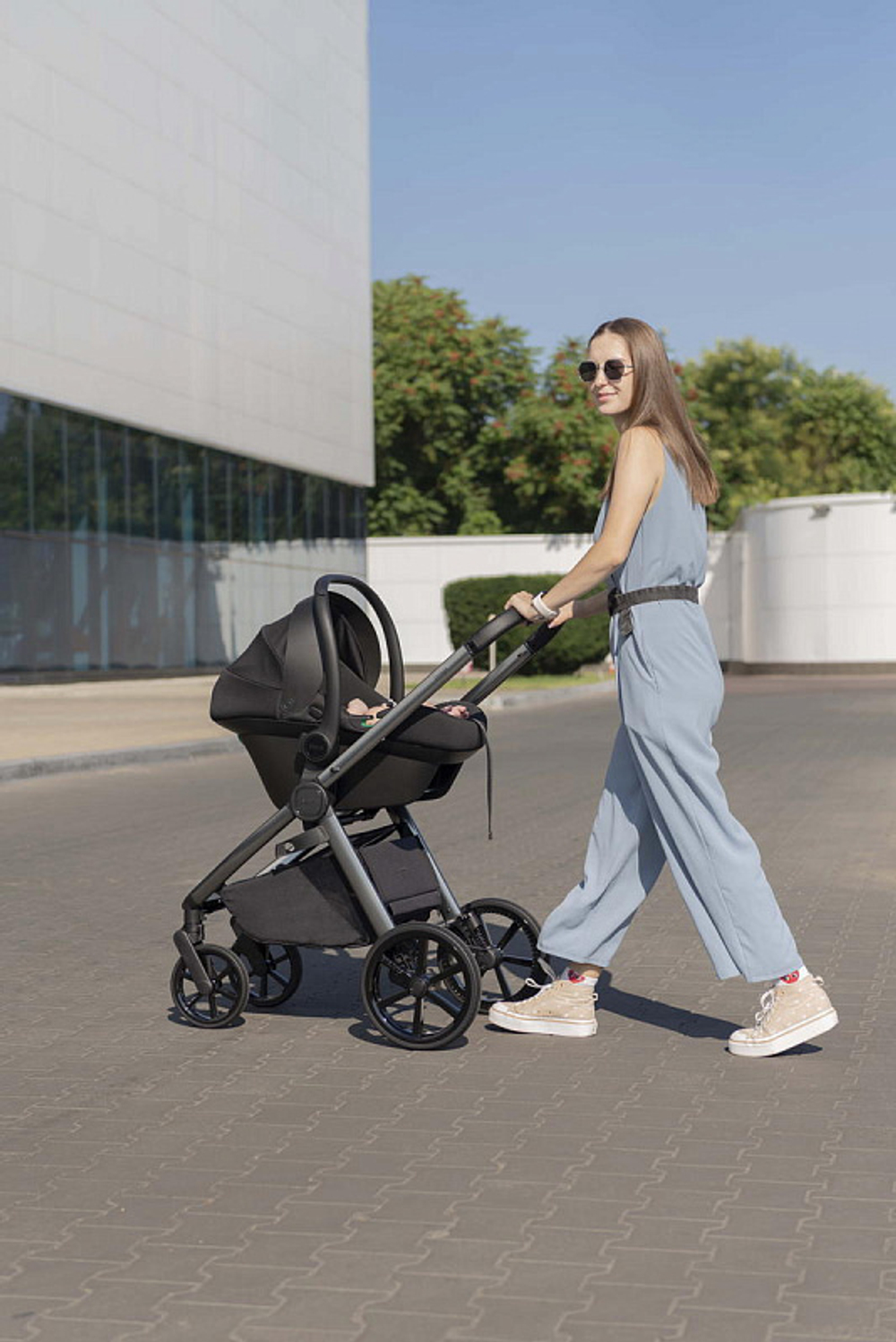 Коляска Carrello Vector 2025 CRL-6551 Nova DK791 Black Line 3 в 1 Golden Beige