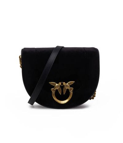 Кожаная сумка через плечо ROUND CLICK MINI VELLUTO LISCI Pinko - черный(101969 A17P)