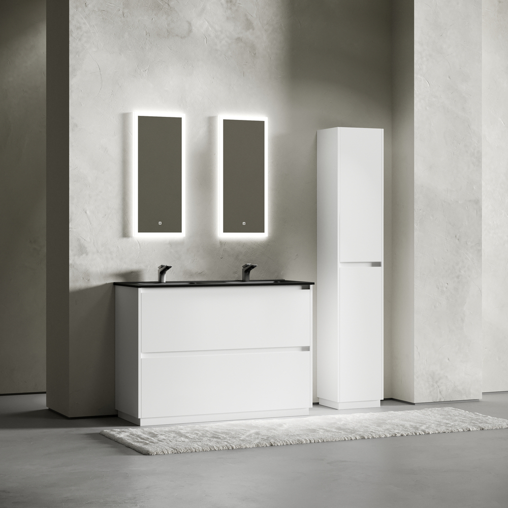 Тумба с раковиной Sancos Libra Floor 120 см LB120F-2W глянцевый белый